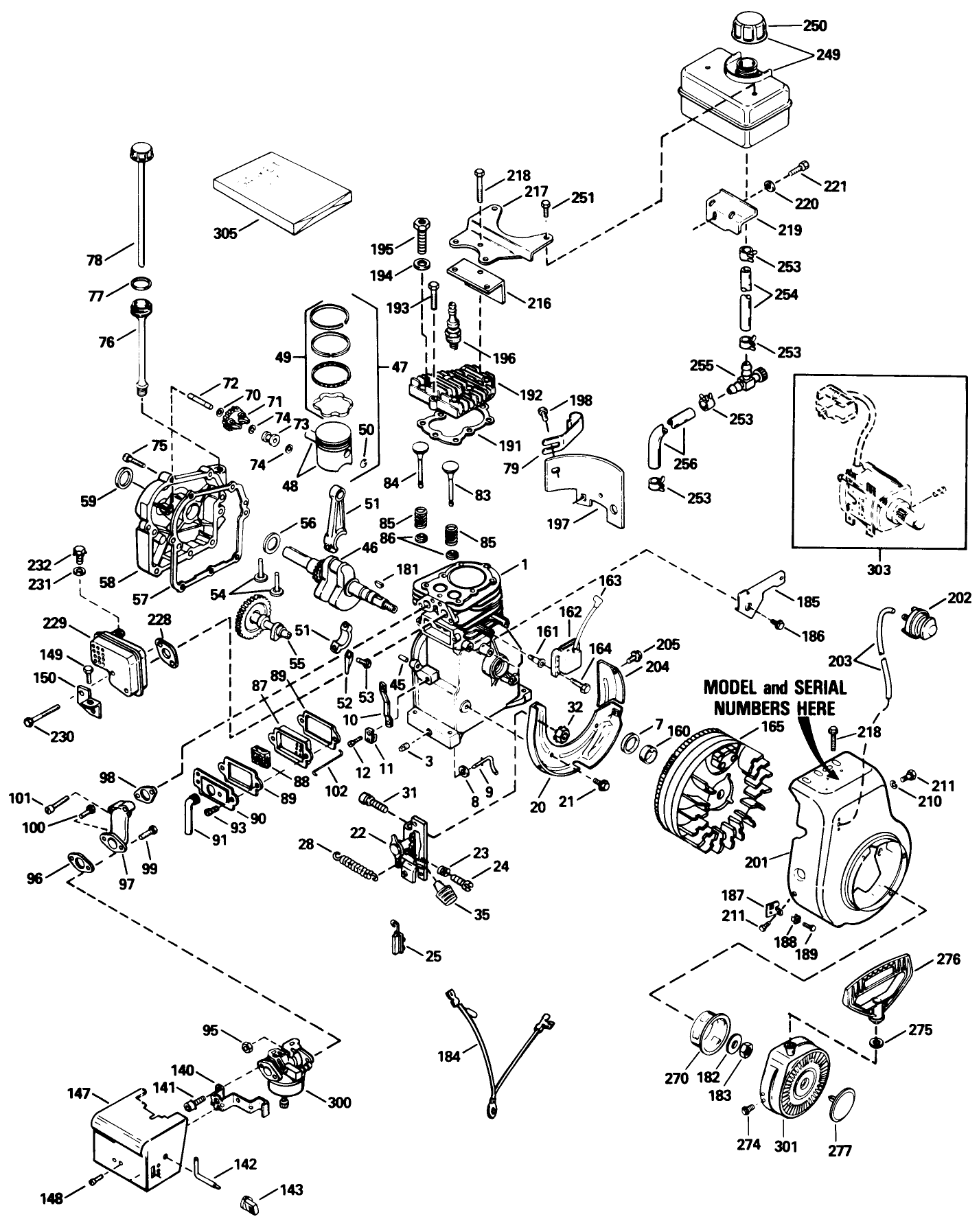 Engine Tecumseh Model Hs50-67259j