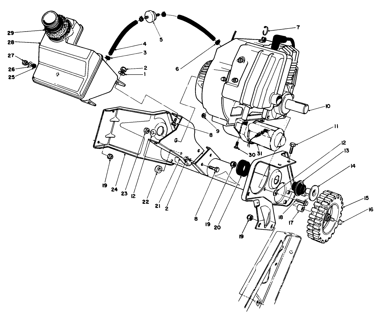 Engine & Main Frame Assembly