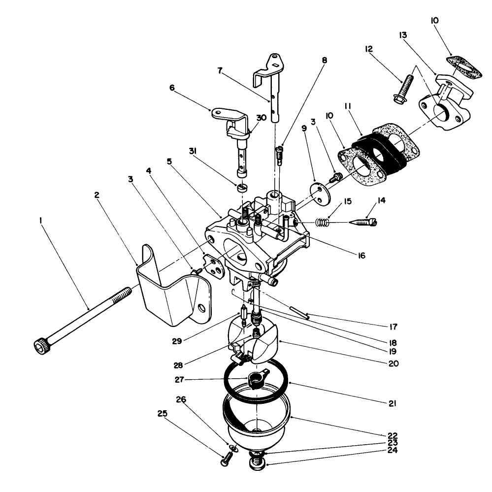 Carburetor Assembly (engine Model No. 47pk9)
