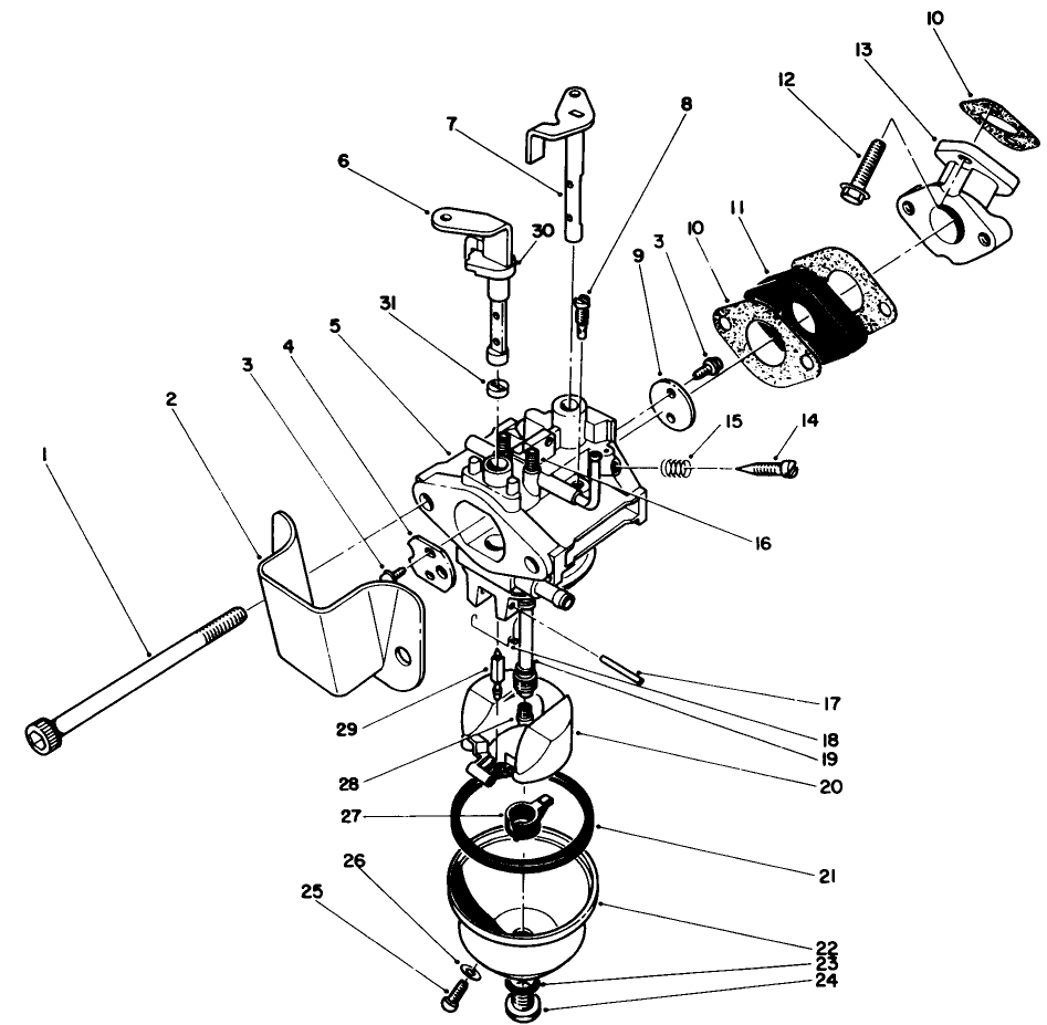 Carburetor Assembly (engine Model No. 47pk9)