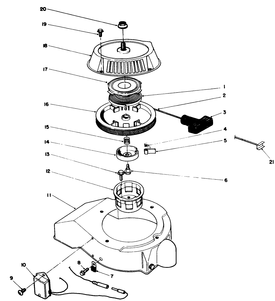 Recoil Starter Assembly (engine Model No. 47pk9)