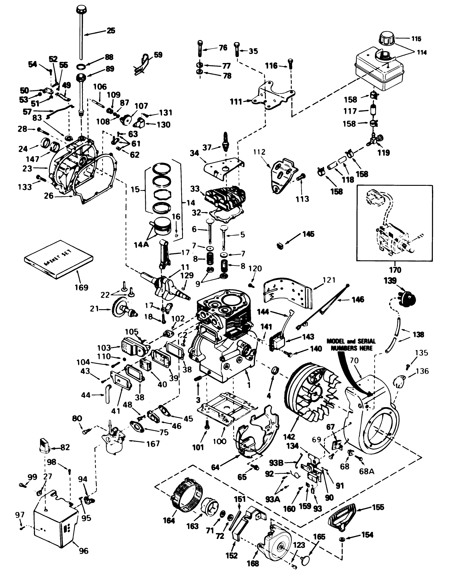 Engine Tecumseh Model No. H60-75503x