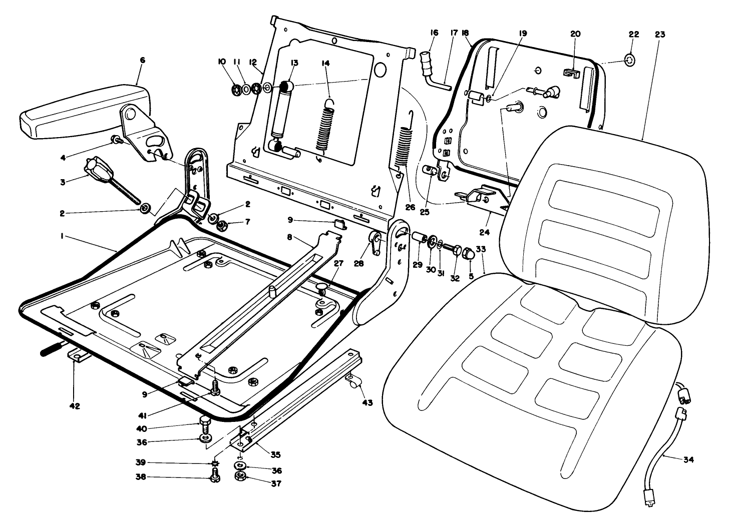 Deluxe Suspension Seat Model No. 30756 (optional)