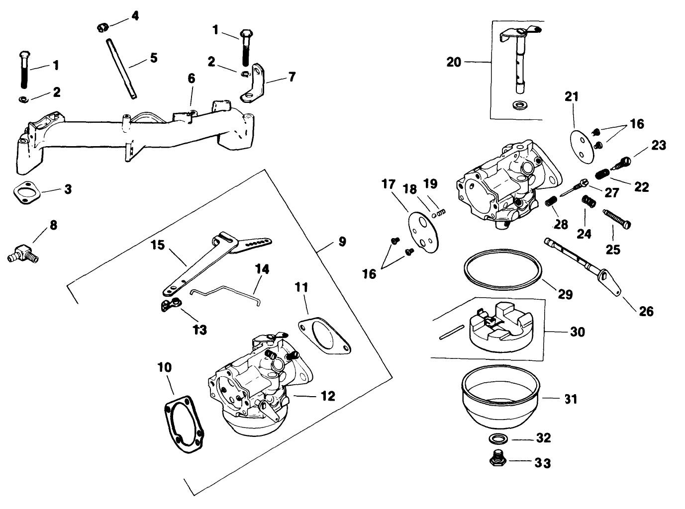 Carburetor Engine Kohler Model No. M18qs-24615 (continued)