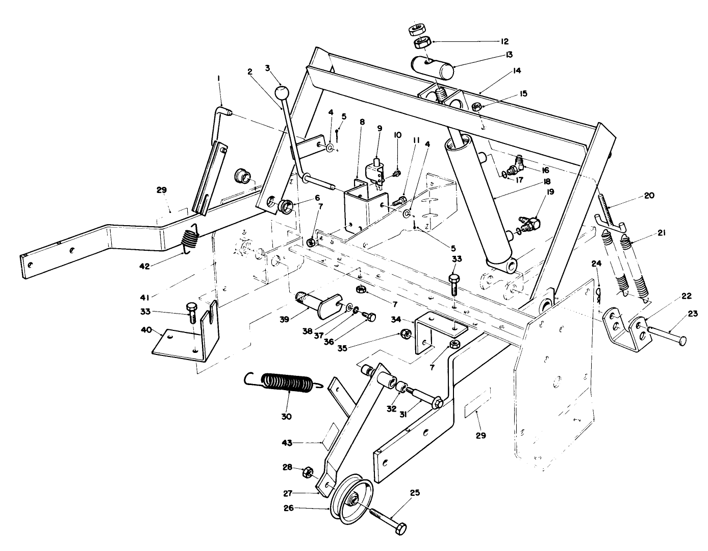 Parking Brake & Lift Frame Assembly