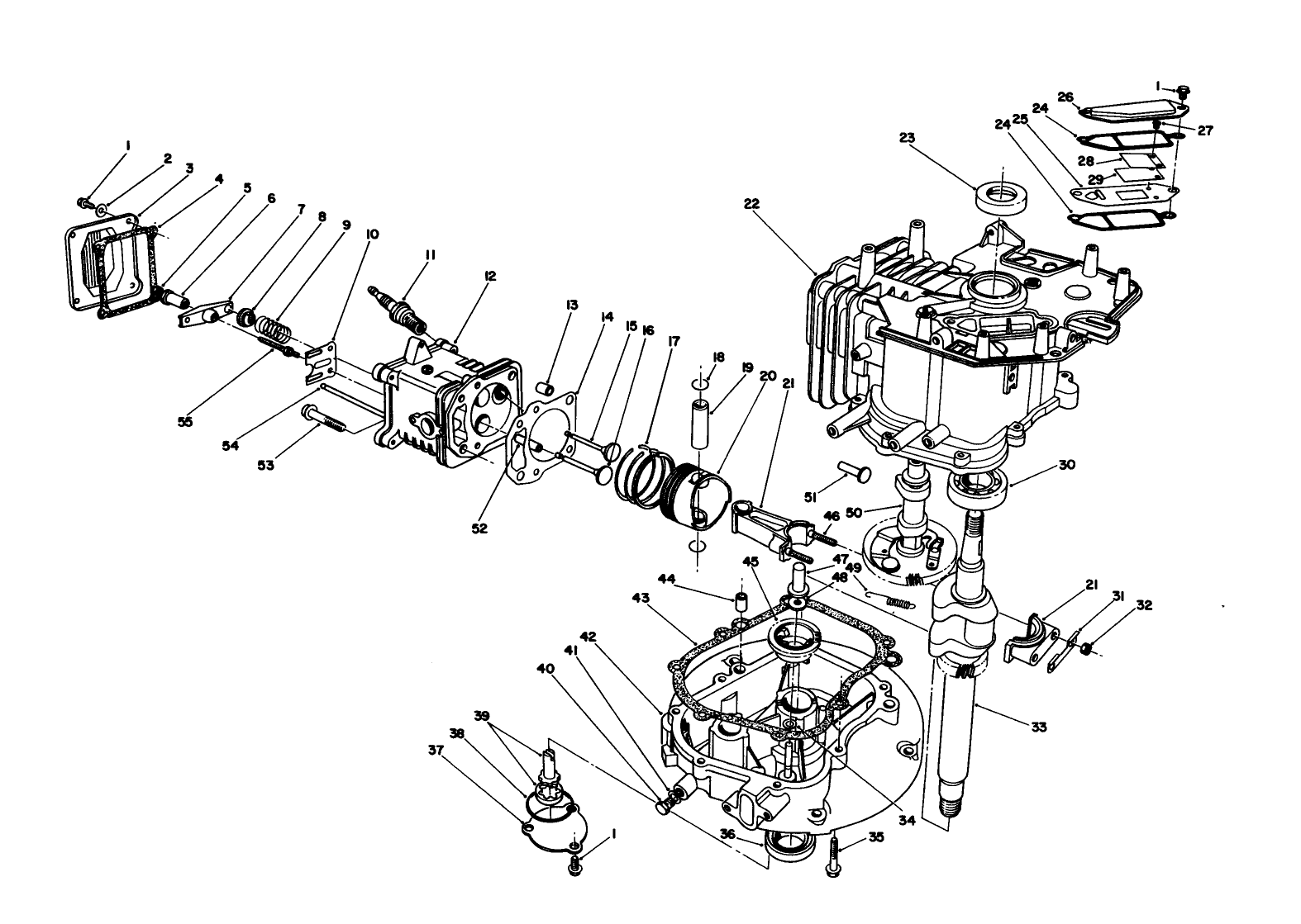 Crankcase Assembly (continued) (engine Model No. Vmj8)