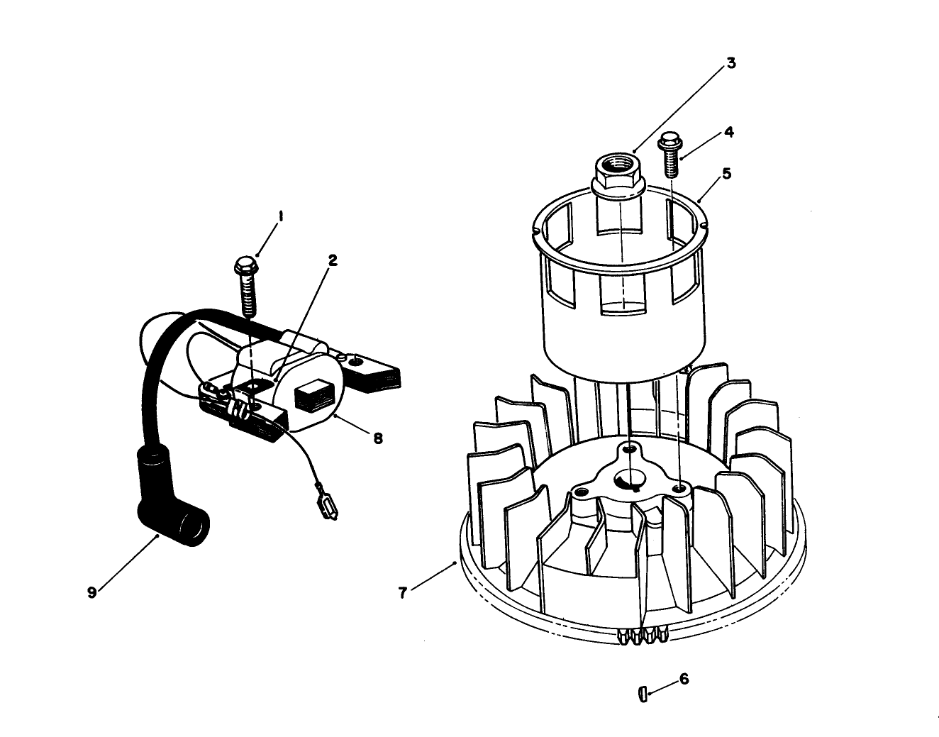 Magneto & Flywheel Assembly (engine Model No. Vmj8)