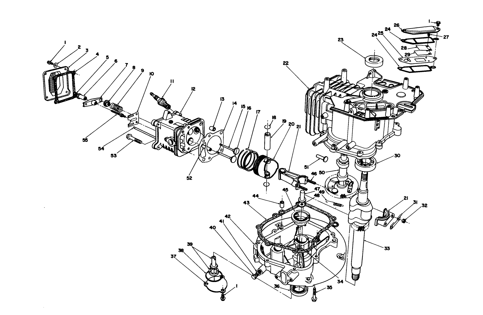 Crankcase Assembly (continued) (engine Model No. Vmj8)