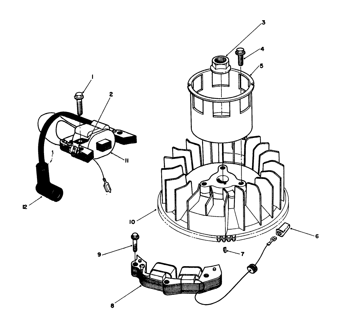 Magneto & Flywheel Assembly (engine Model No. Vmj8)