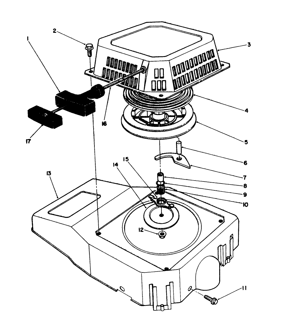 Recoil Assembly (engine Model No. Vmj8)