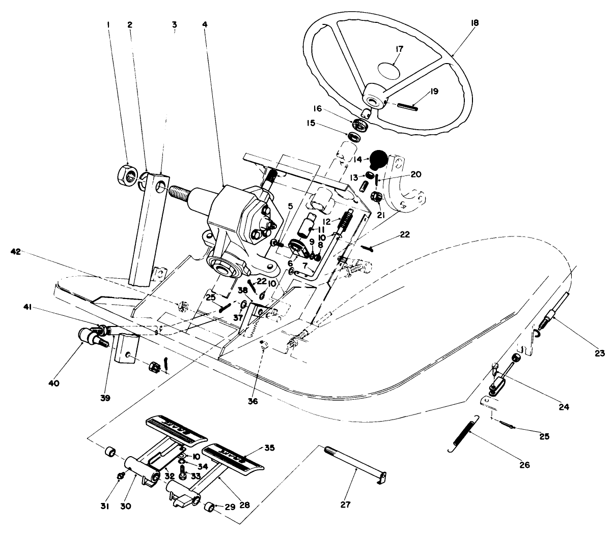 Pedals & Steering Wheel Assembly