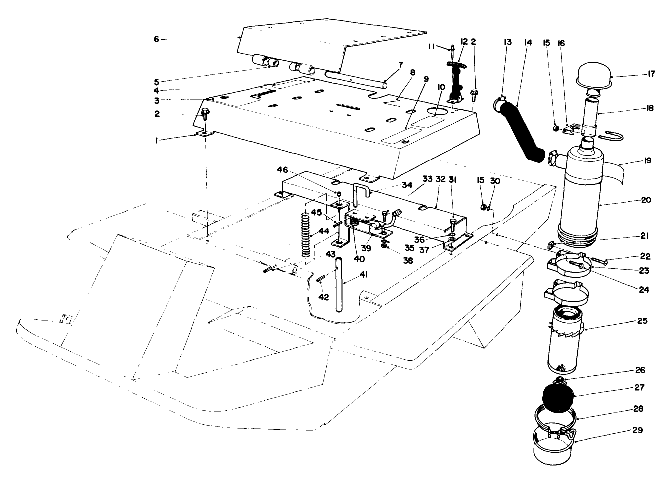 Seat Mount & Air Cleaner Assembly