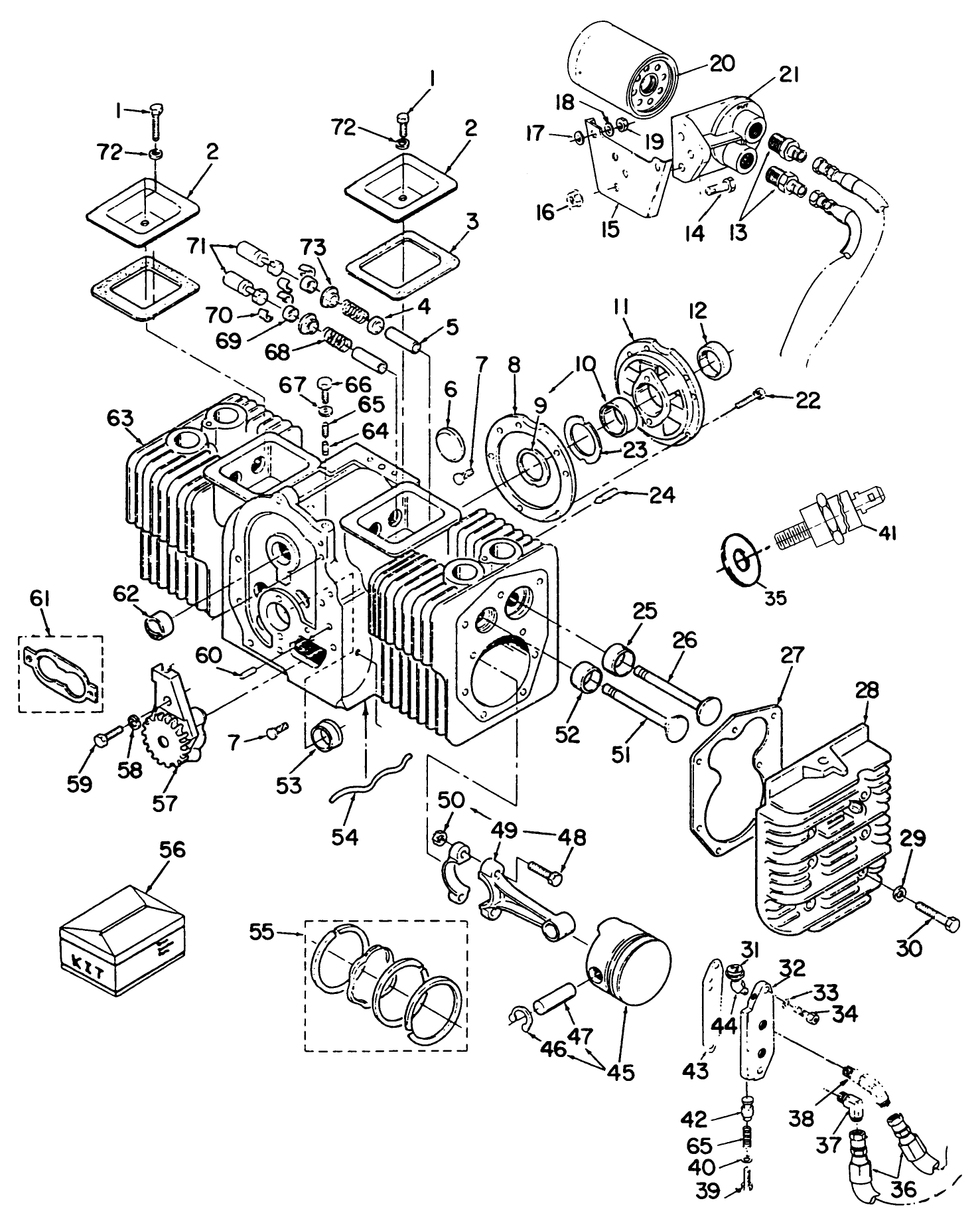 Cylinder Block Assy. Onan No. P220g, Type I/10808c