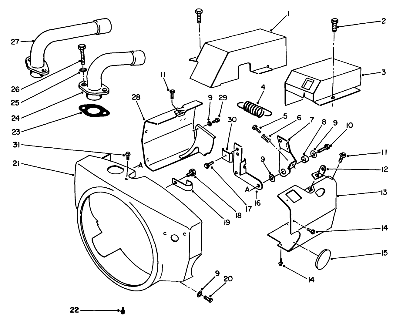 Engine Air Housing-Onan No. P220g, Type I/10808c