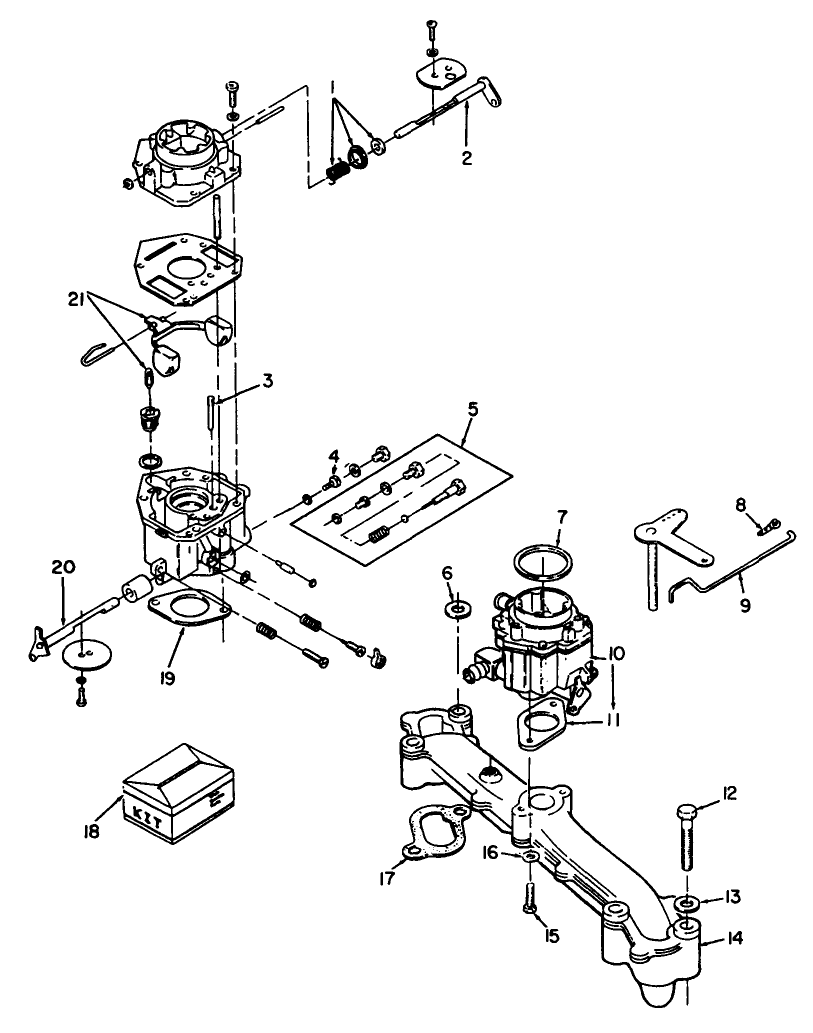 Carburetor-Onan No. P220g, Type I/10808c