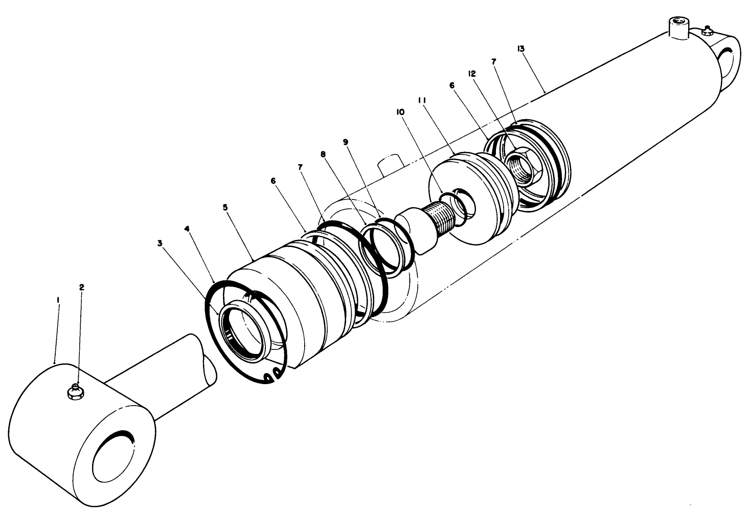 Hydraulic Lift Cylinder Assembly No. 62-4250 (2 L/2