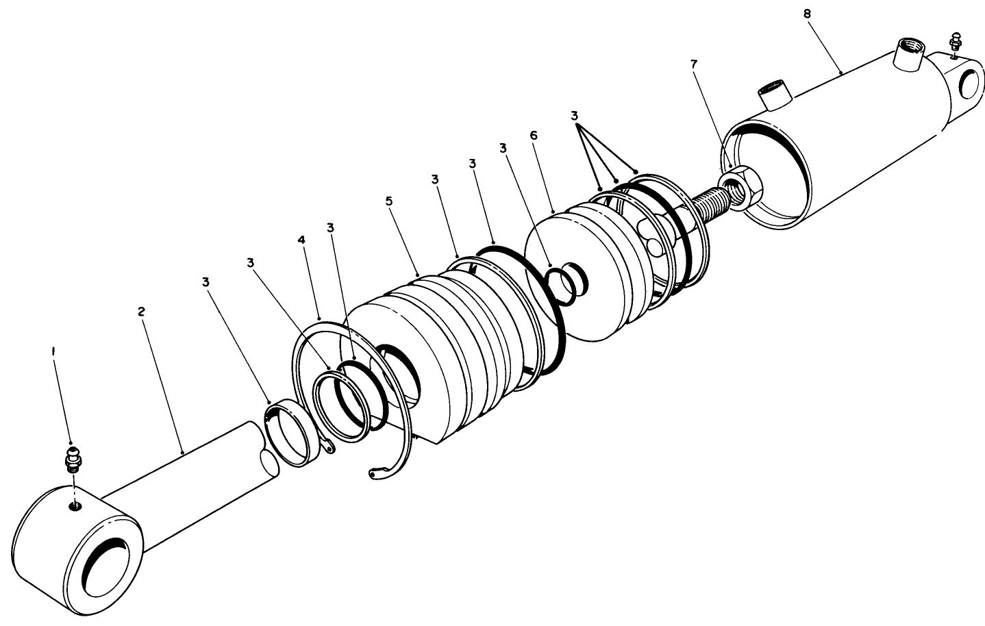 Hydraulic Lift Cylinder No. 66-1250 (3