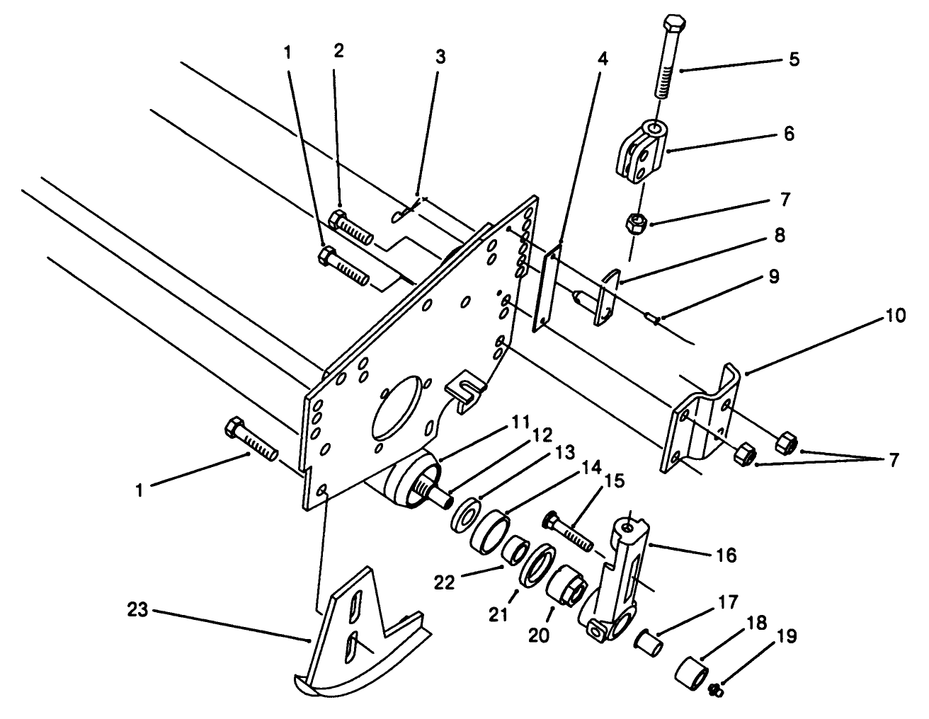 5 Blade Cutting Unit Roller Assembly (fixed Suspension)