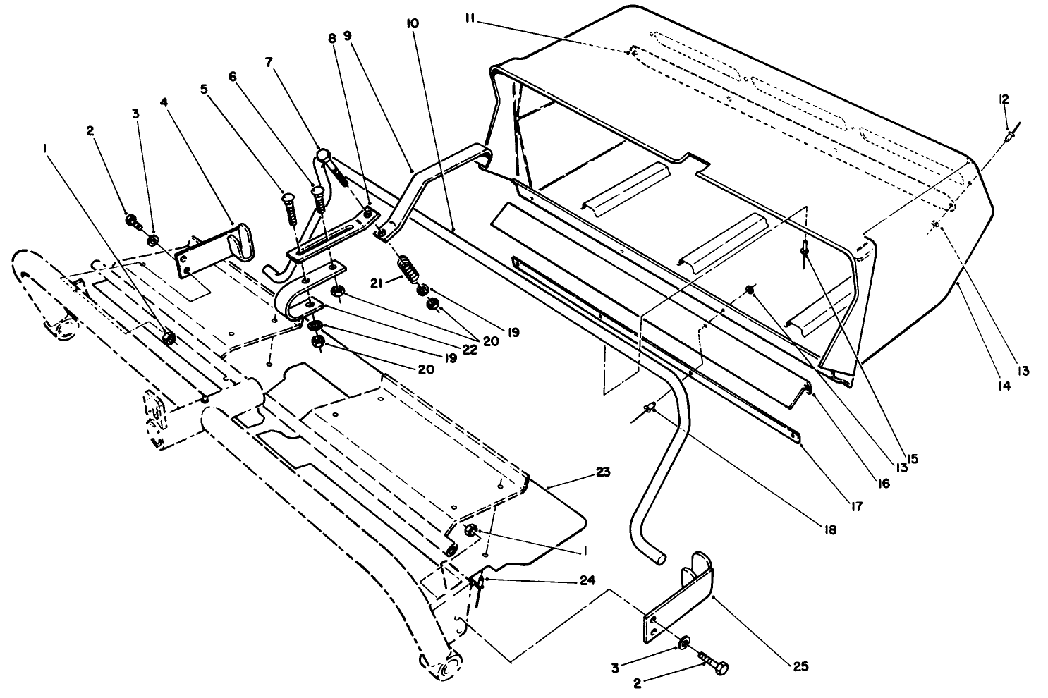 Grass Collection System Model 03433 (opt.) (cont.) (rear Cutting Unit Basket Assembly)