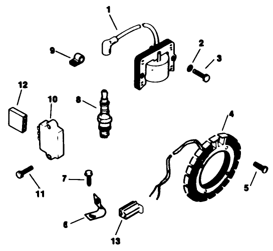Ignition-Engine Kohler Model No. M16qs Spec. No. 711563 & 711565 (continued)