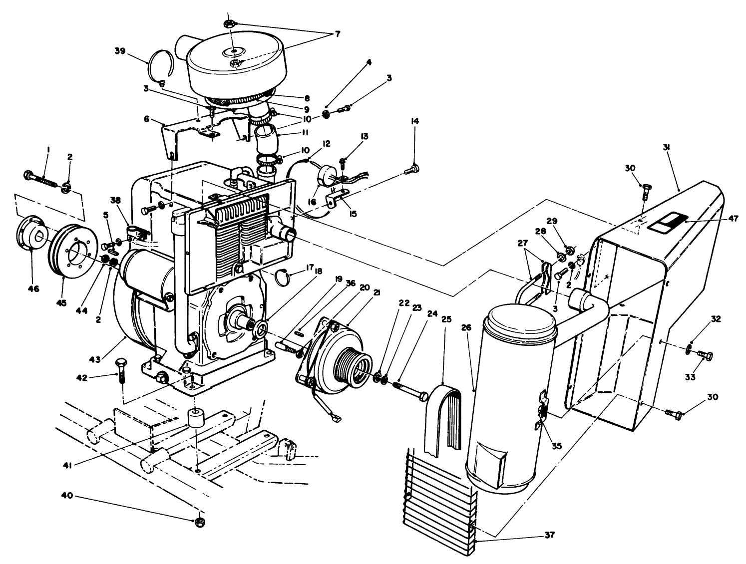 Engine & Clutch Assembly
