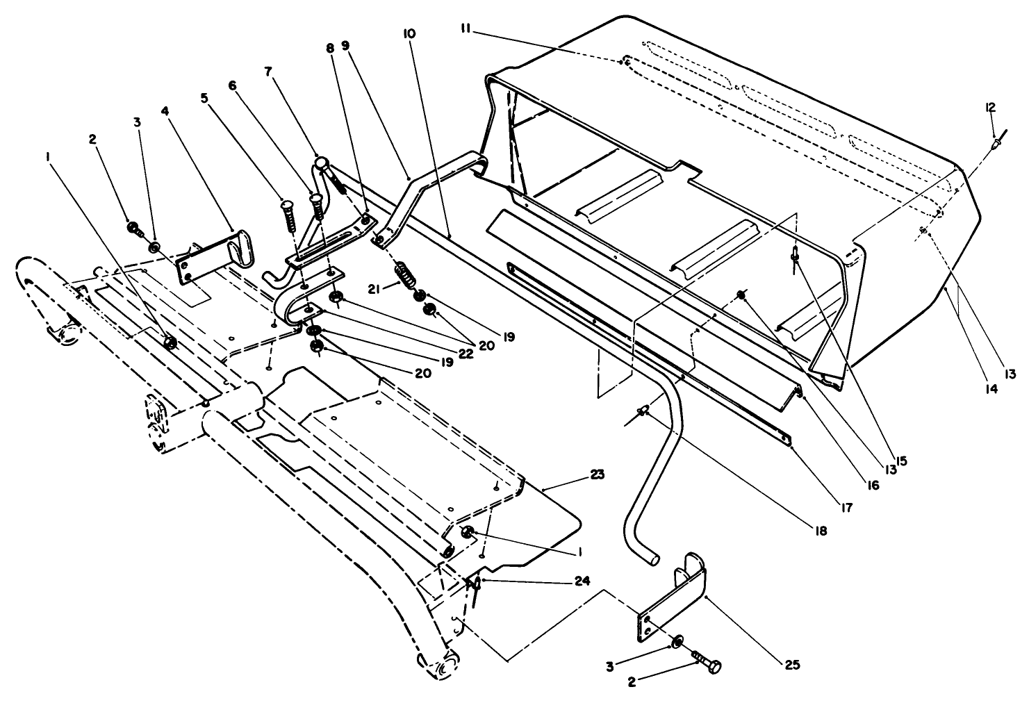 Grass Collection System Model 03433 (opt.)(cont.)(rear Cutting Unit Basket Assembly)