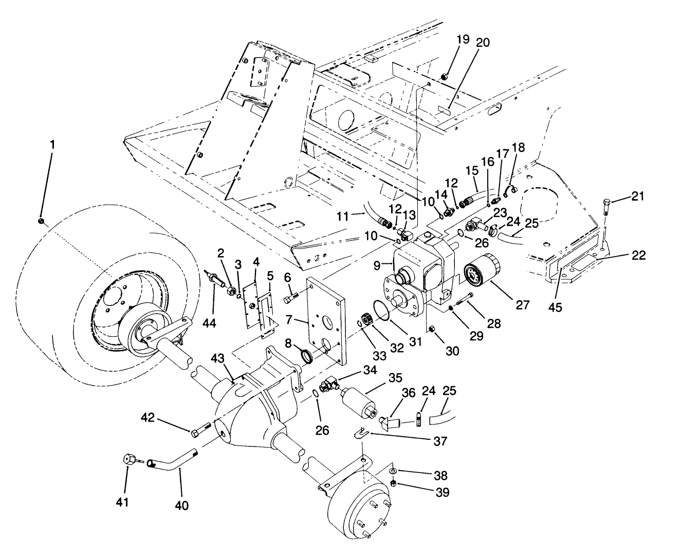 Front Axle & Transmission Assembly