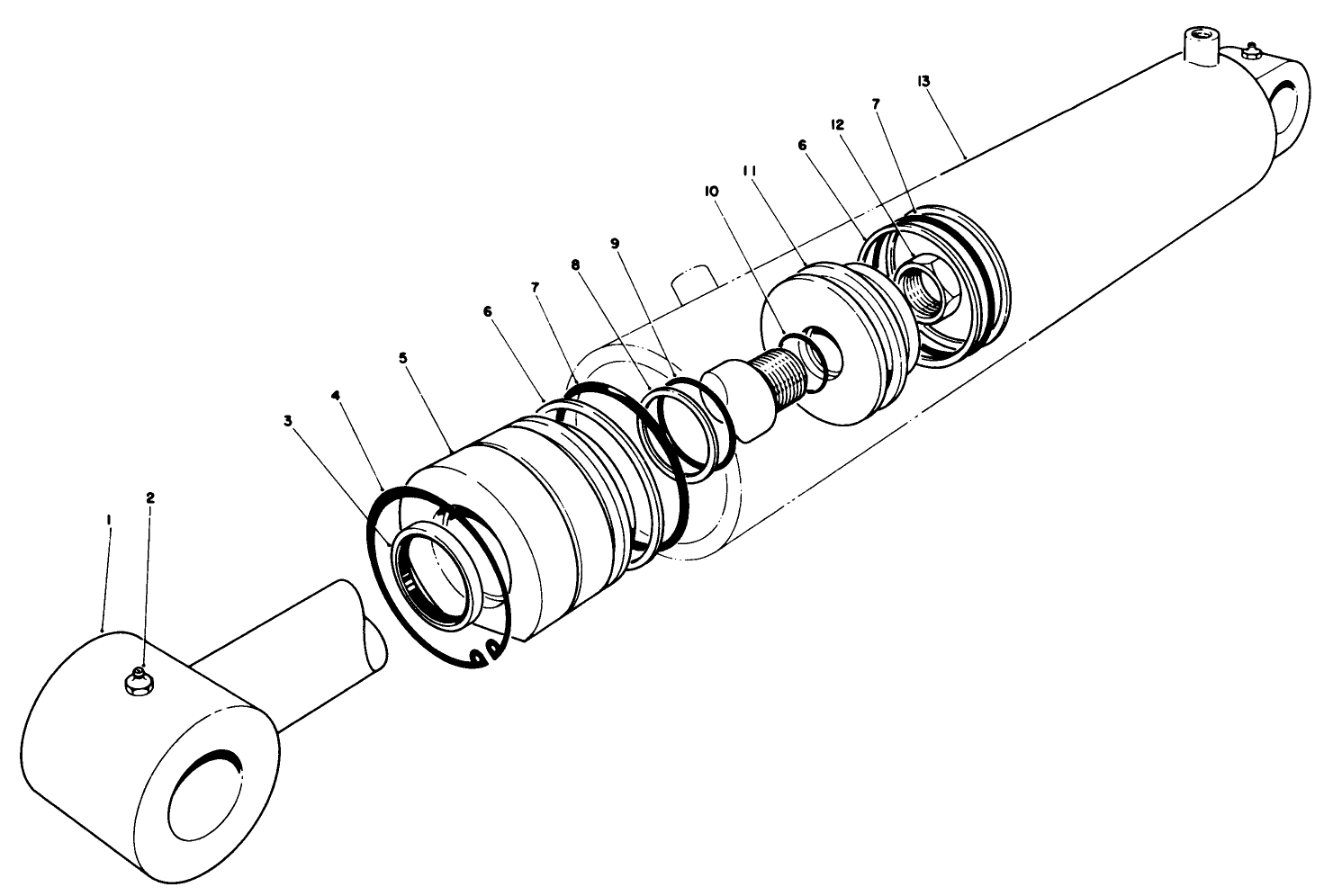 Hydraulic Lift Cylinder Assembly No. 62-4250 (2 1/2