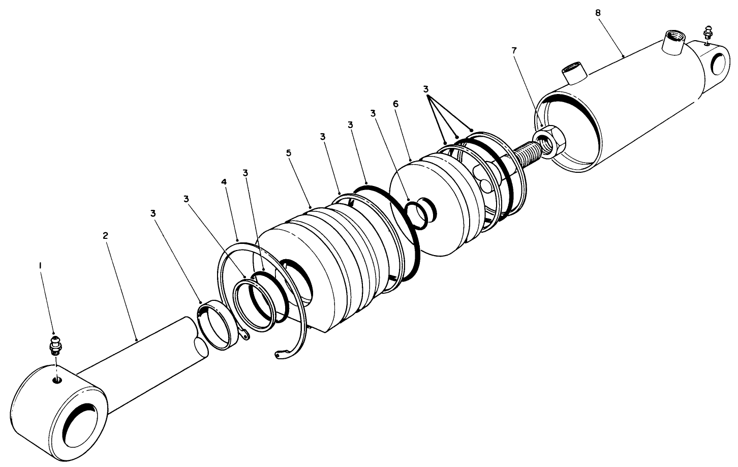 Hydraulic Lift Cylinder Assembly No. 66-1250 (3