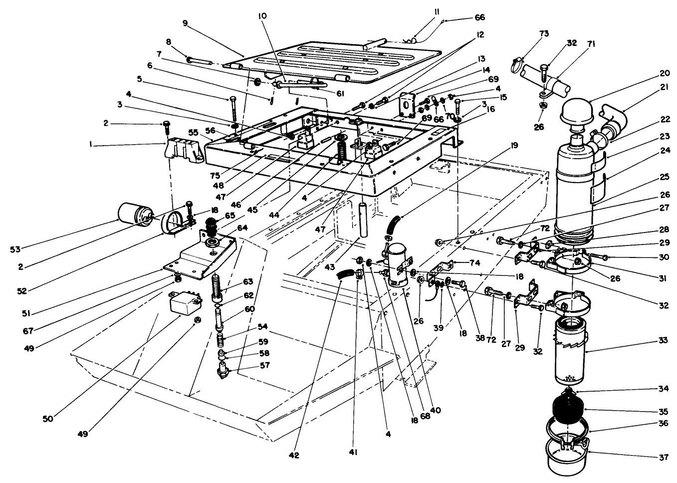 Seat Frame & Air Cleaner Assembly