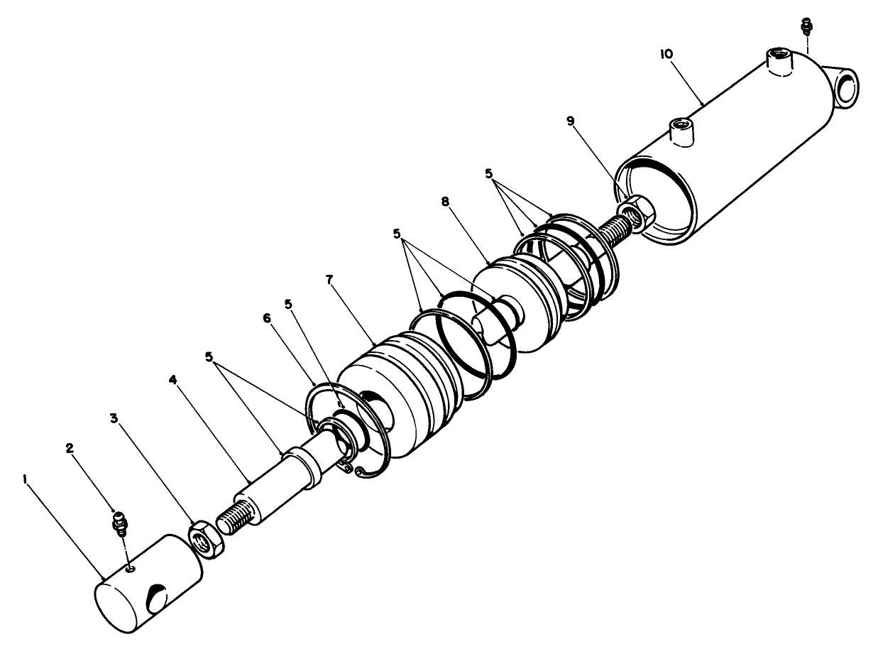 15 Cu. Ft. Hopper Kit Model 30505 (optional)(continued) Cylinder Assembly No. 77-5950