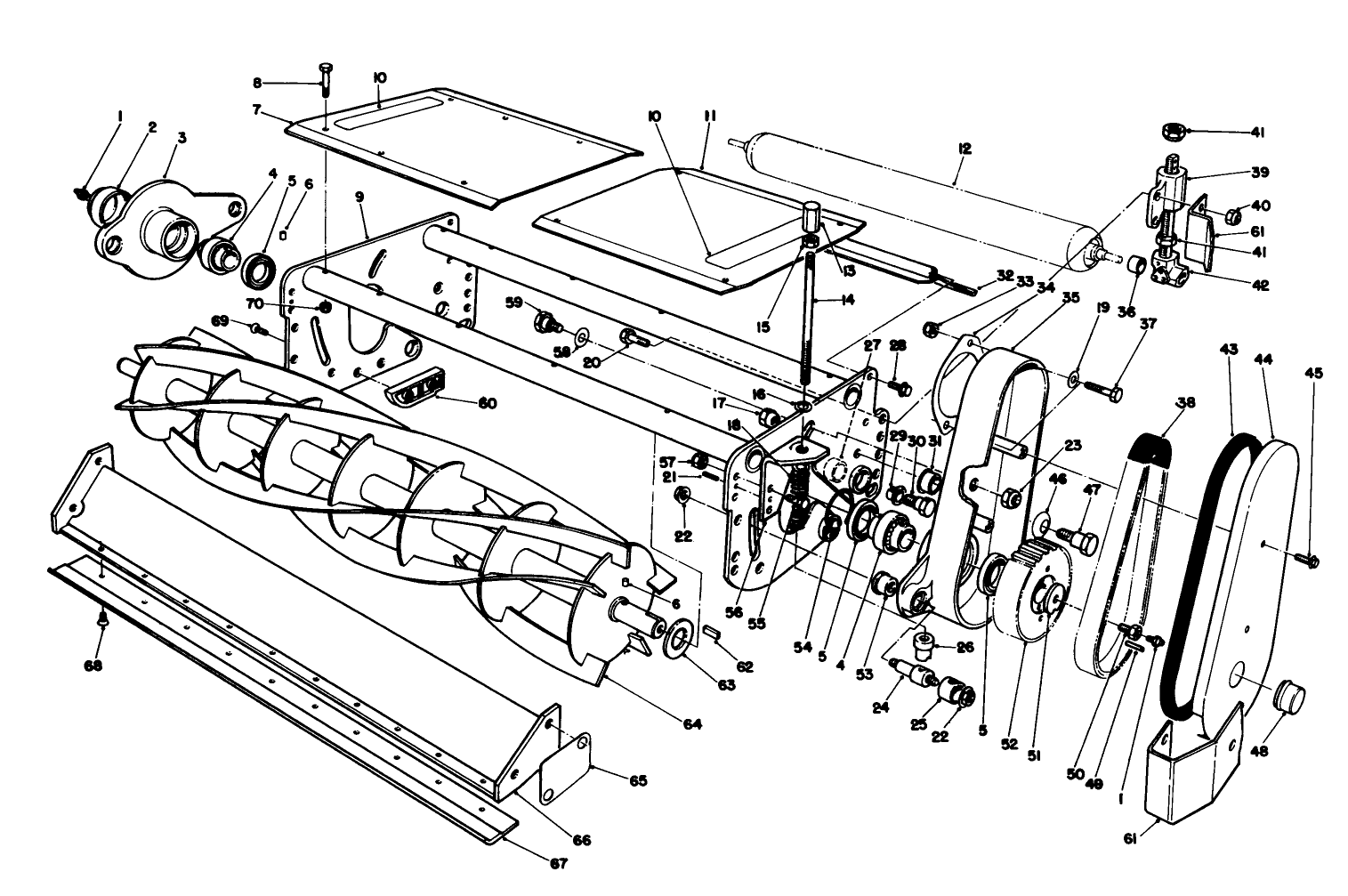 Cutting Unit Assembly L.h. (5 Blade Model No. 03752 & 7 Blades Model No. 03754)