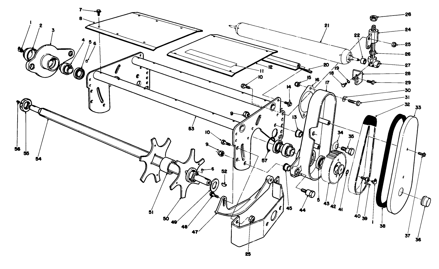Dethatcher Reel Assemblies R.h. & L.h. (optional) (r.h. Assembly Model No. 03732 L.h. Assembly Model No. 03730)