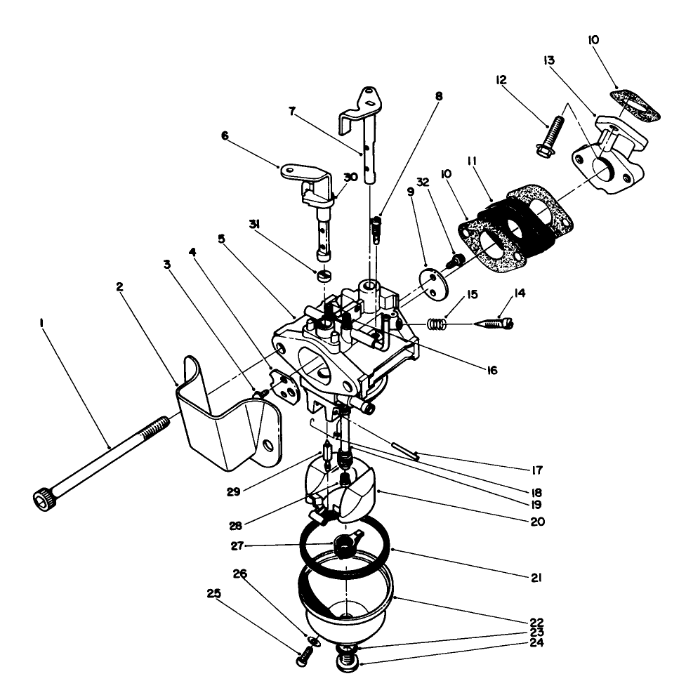 Carburetor Assembly (engine Model No. 47pg6)