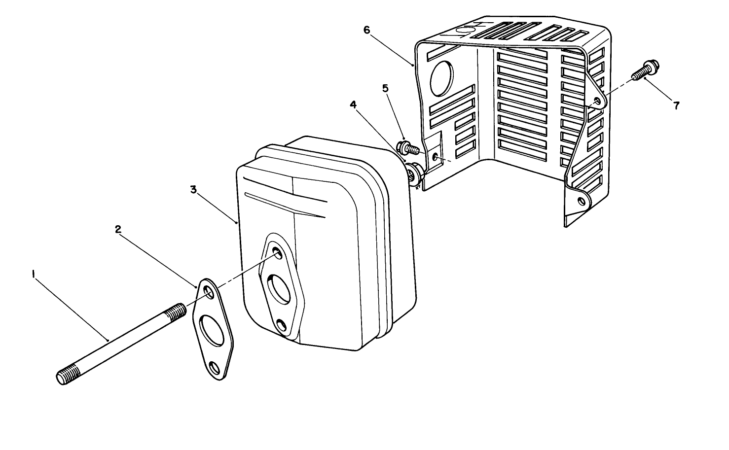Muffler Assembly (engine Model No. Vmh7-4)
