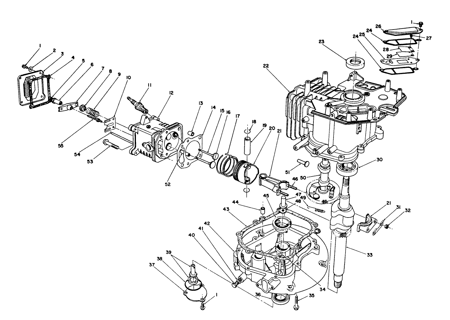 Crankcase Assembly (continued) (engine Model No. Vmk9-3)