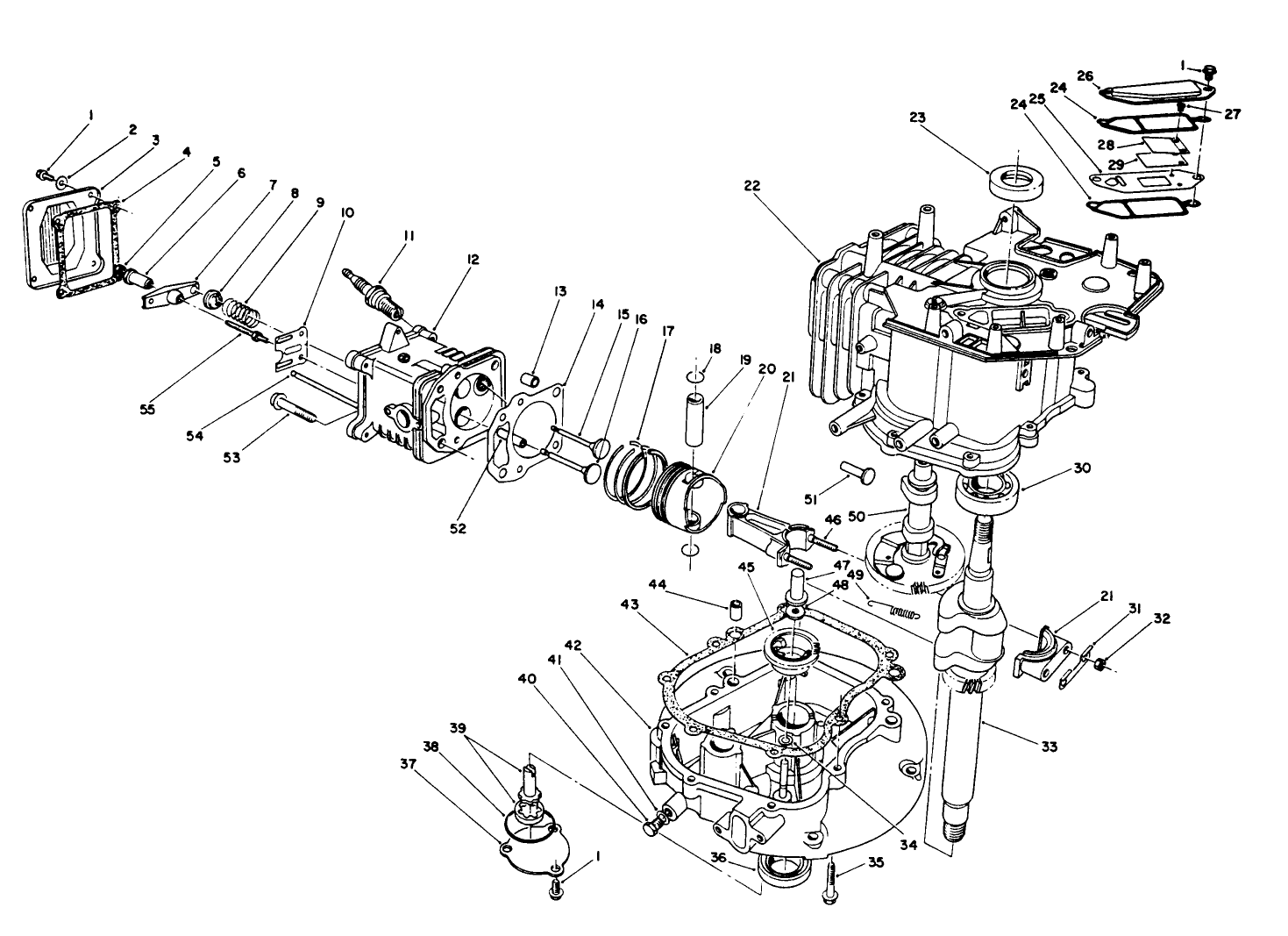 Crankcase Assembly (continued) (engine Model No. Vmk9-2)