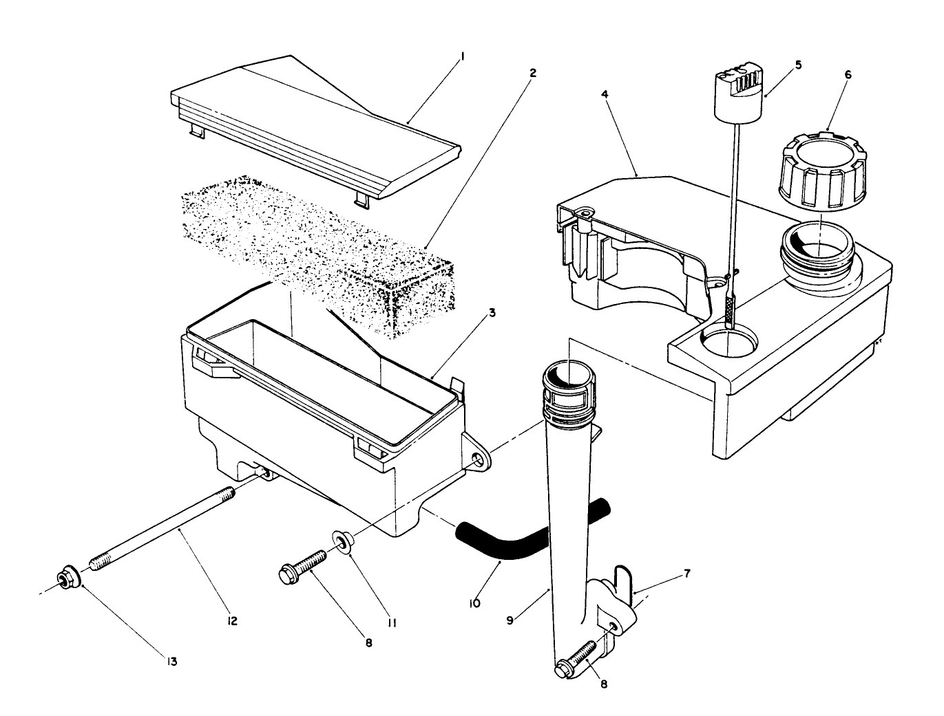 Air Cleaner & Fuel Tank Assembly (engine Model No. Vmk9-2)