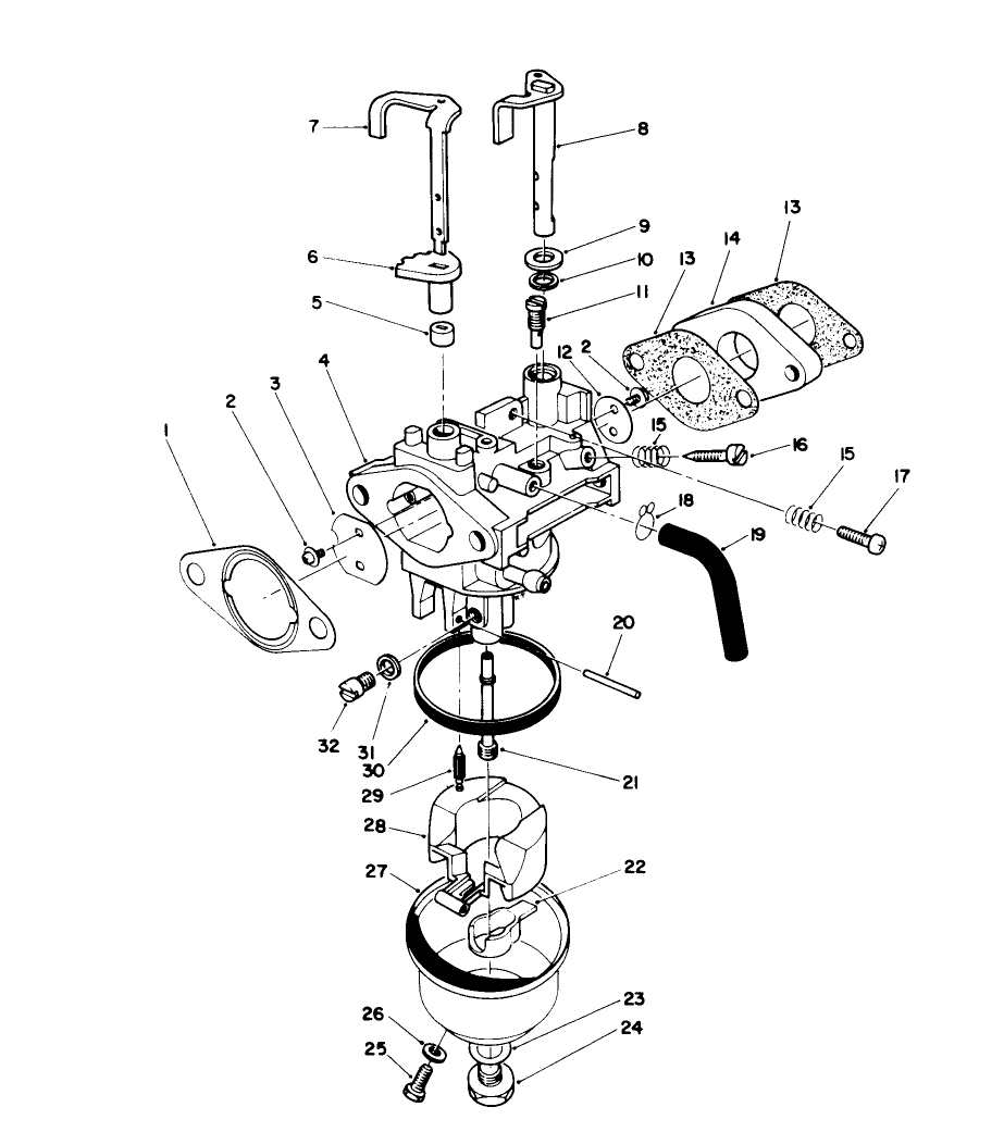 Carburetor Assembly (engine Model No. Vmk9-2)