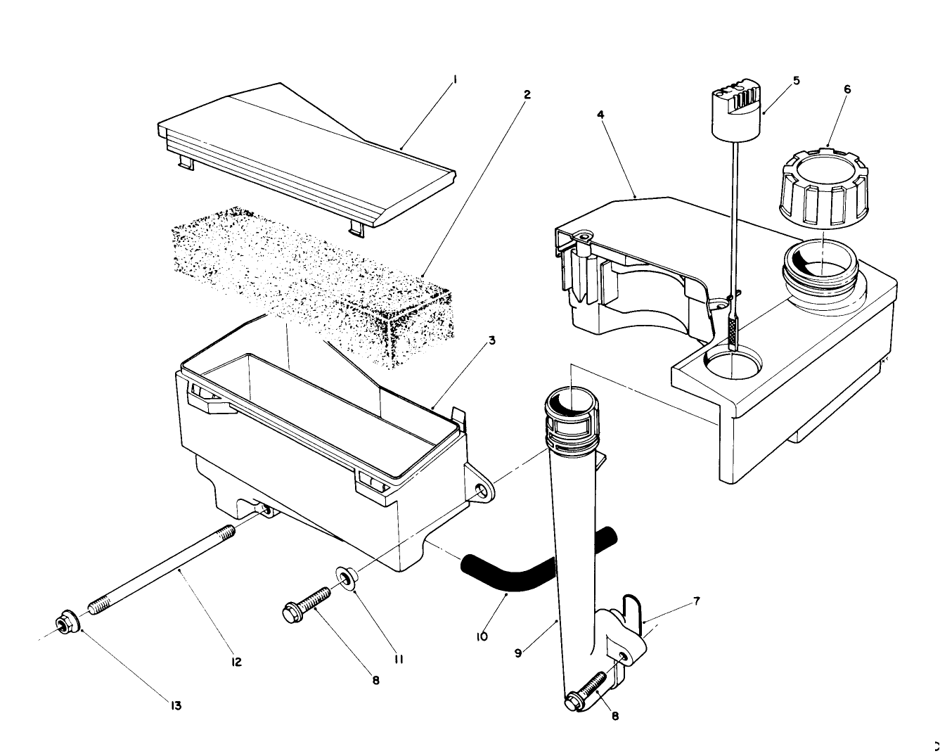 Air Cleaner & Fuel Tank Assembly (engine Model No. Vmk9-2)