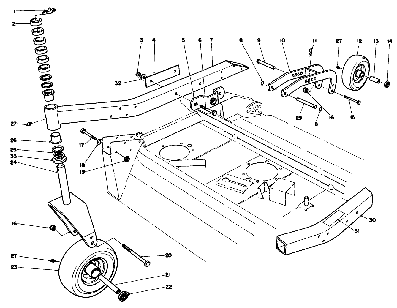Center Deck Model No. 30592 Carrier Frame Assembly