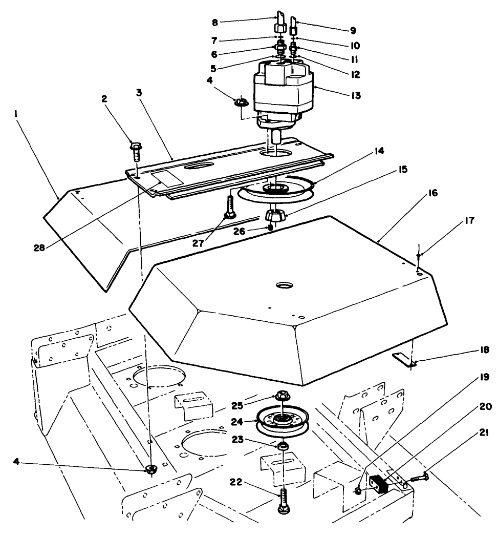 Wing Deck Model No. 30591 L.h. & 30593 R.h. Drive Assembly