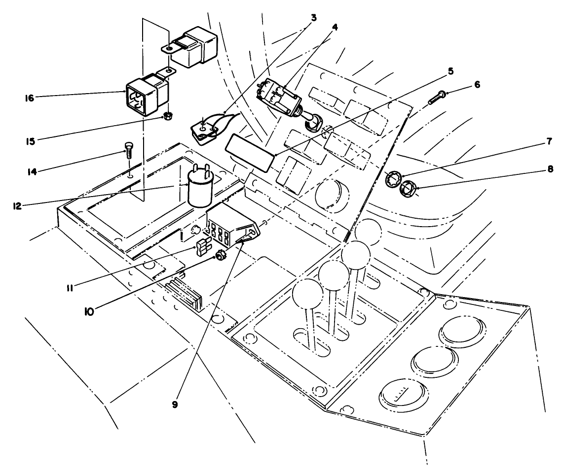 Road Light Kit Model No. 30585 (optional) Control Box Components