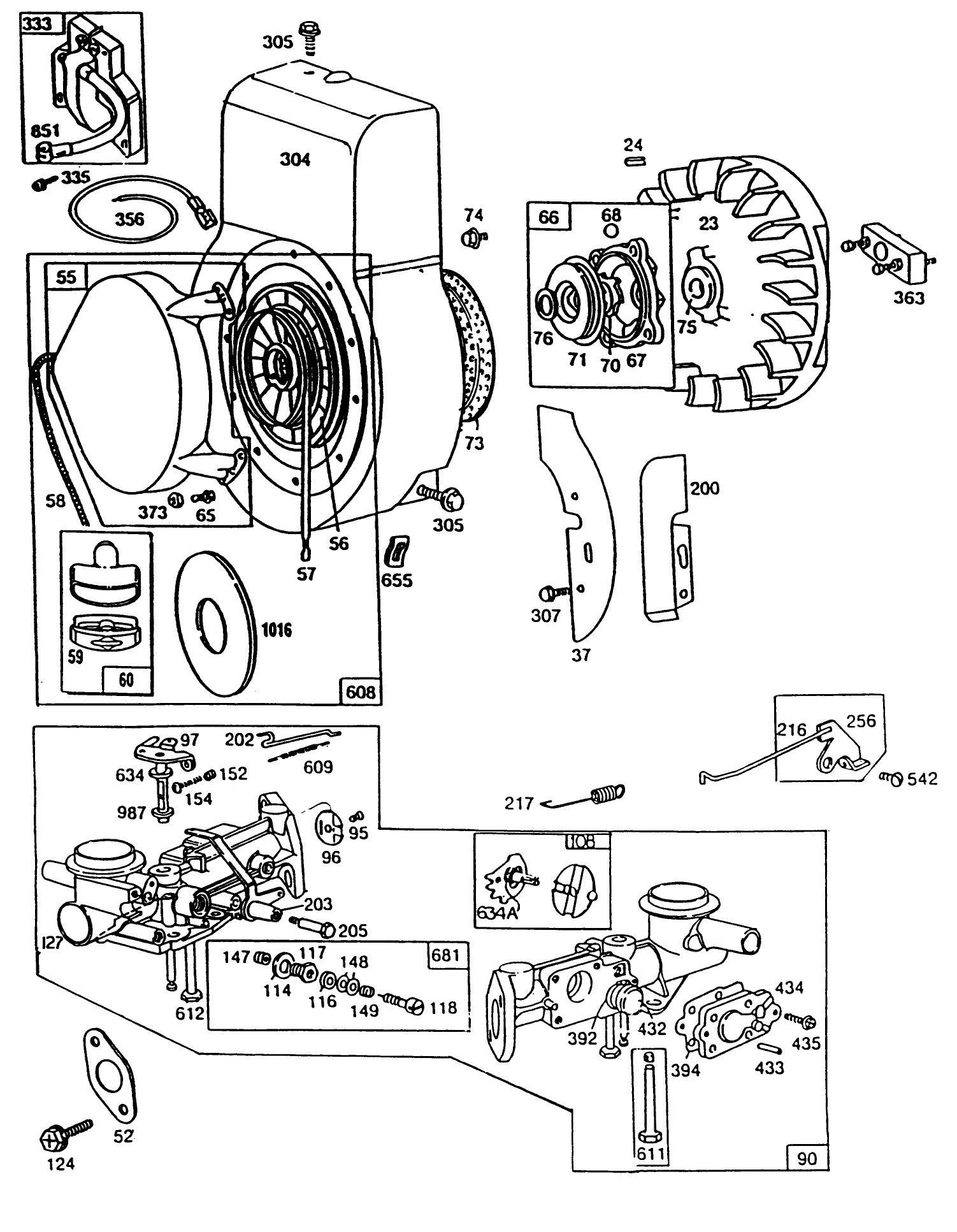 Engine Briggs & Stratton Model No. 130202-1640-01 (continued)