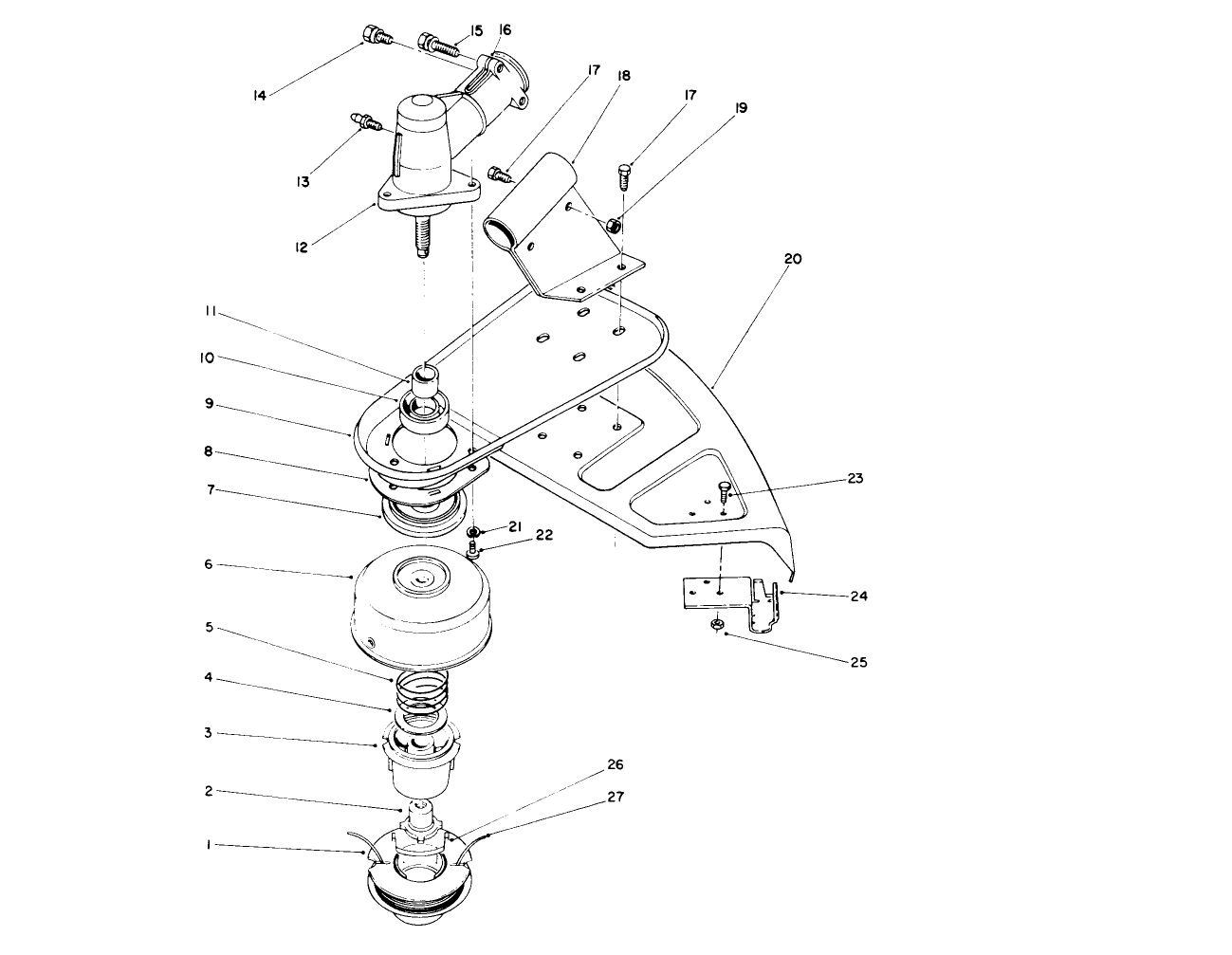 Trimmer Head & Gear Box Assembly