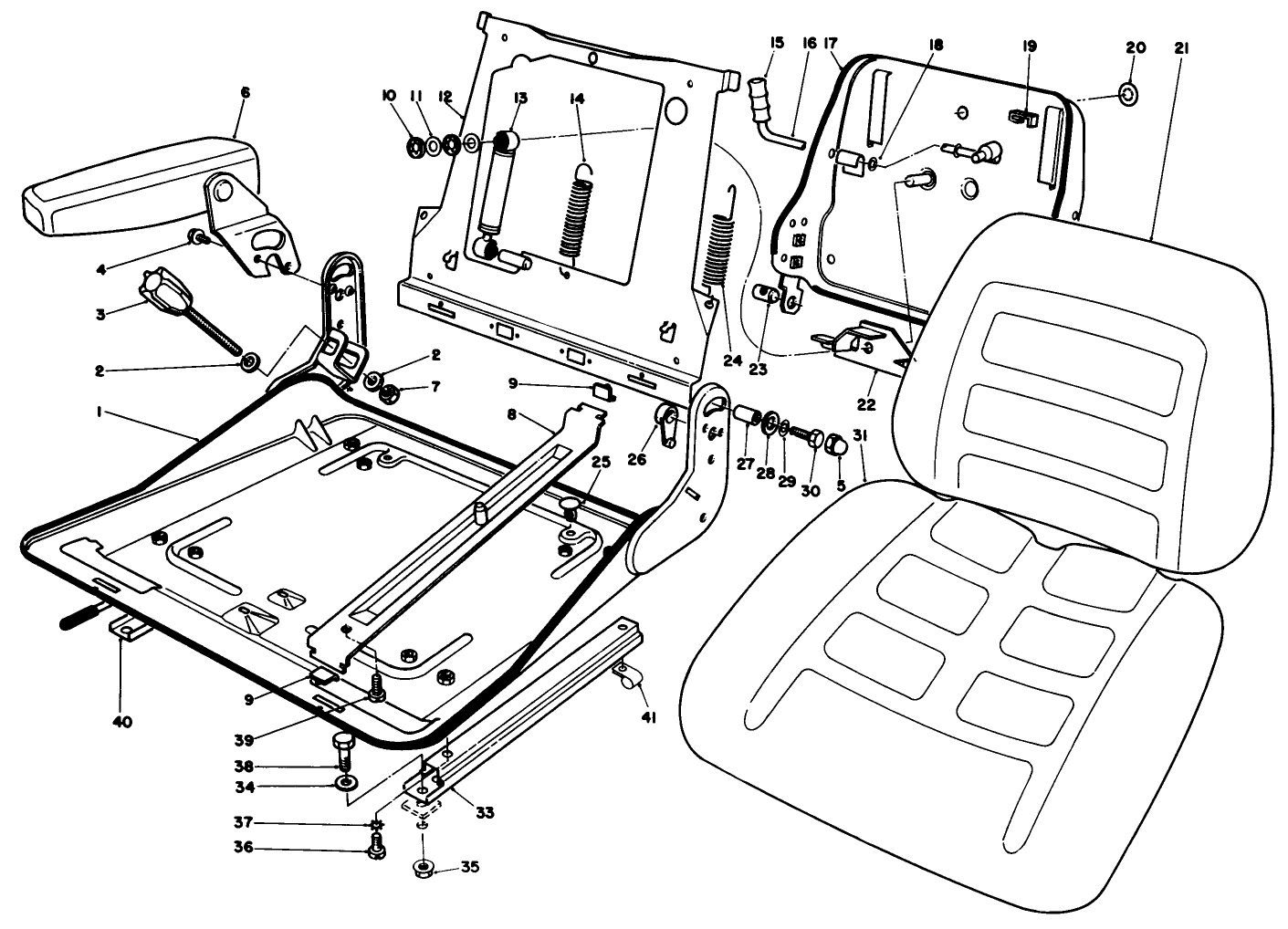 Seat Assembly Model No. 30797 (optional)