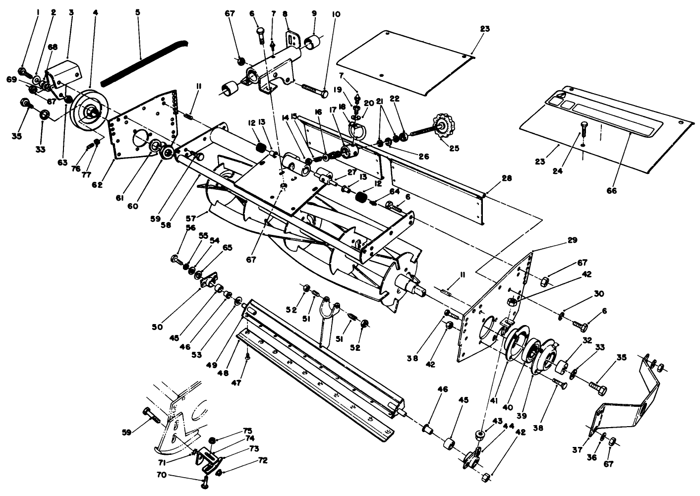 5 Blade Cutting Unit Reel Assembly (continued)(fixed Suspensions)
