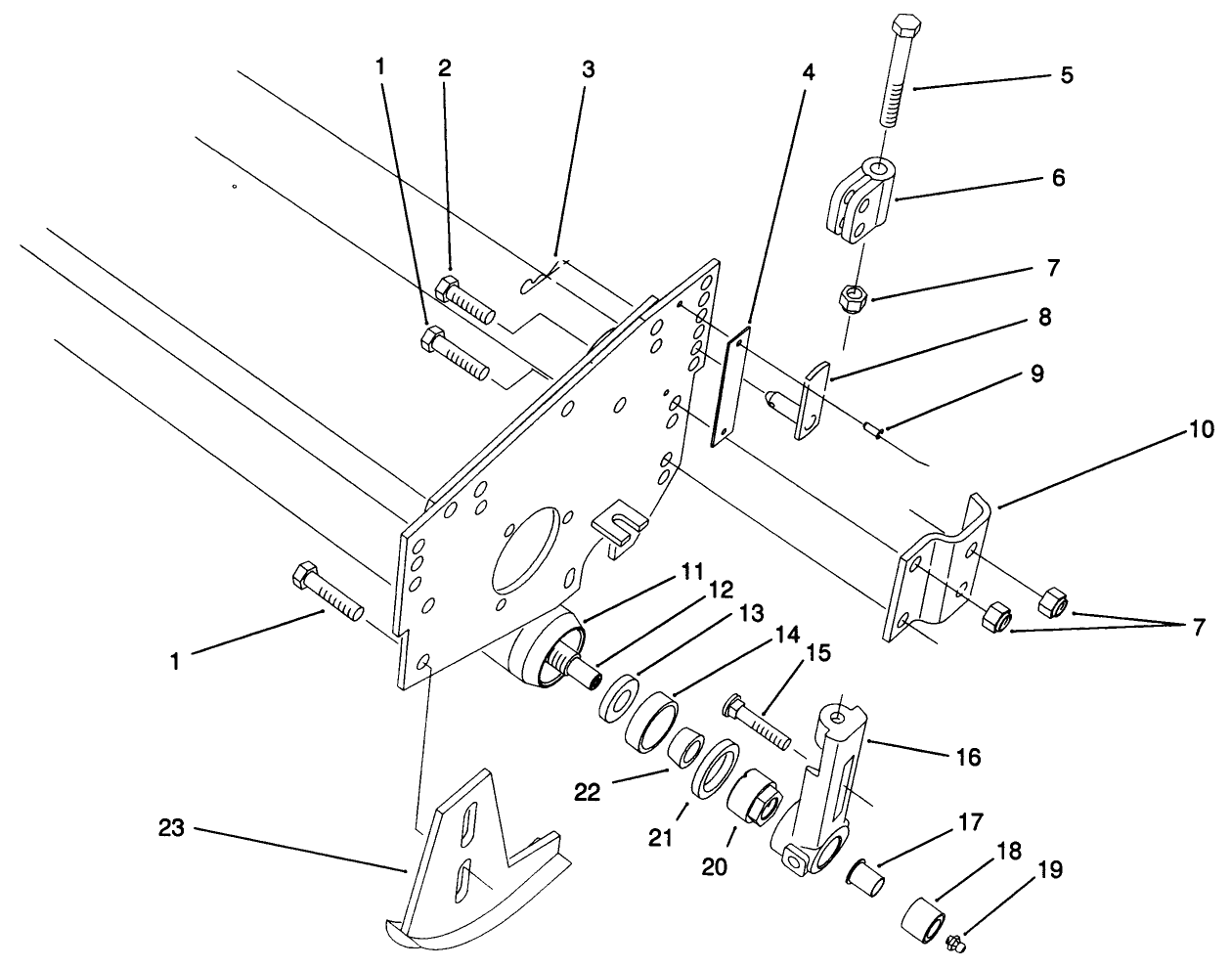 5 Blade Cutting Unit Roller Assembly (fixed Suspension)