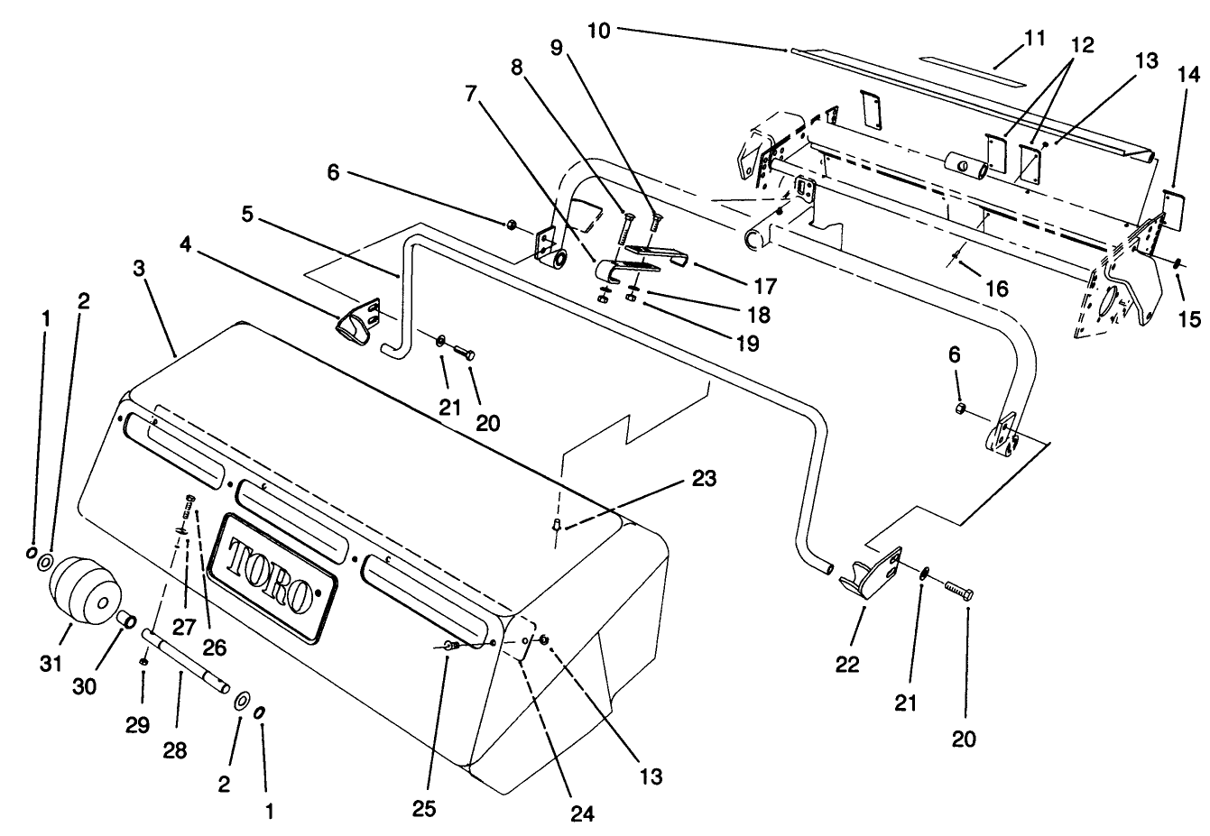 Grass Collection System Model No. 03433 (optional)(front Cutting Unit Basket Assembly)