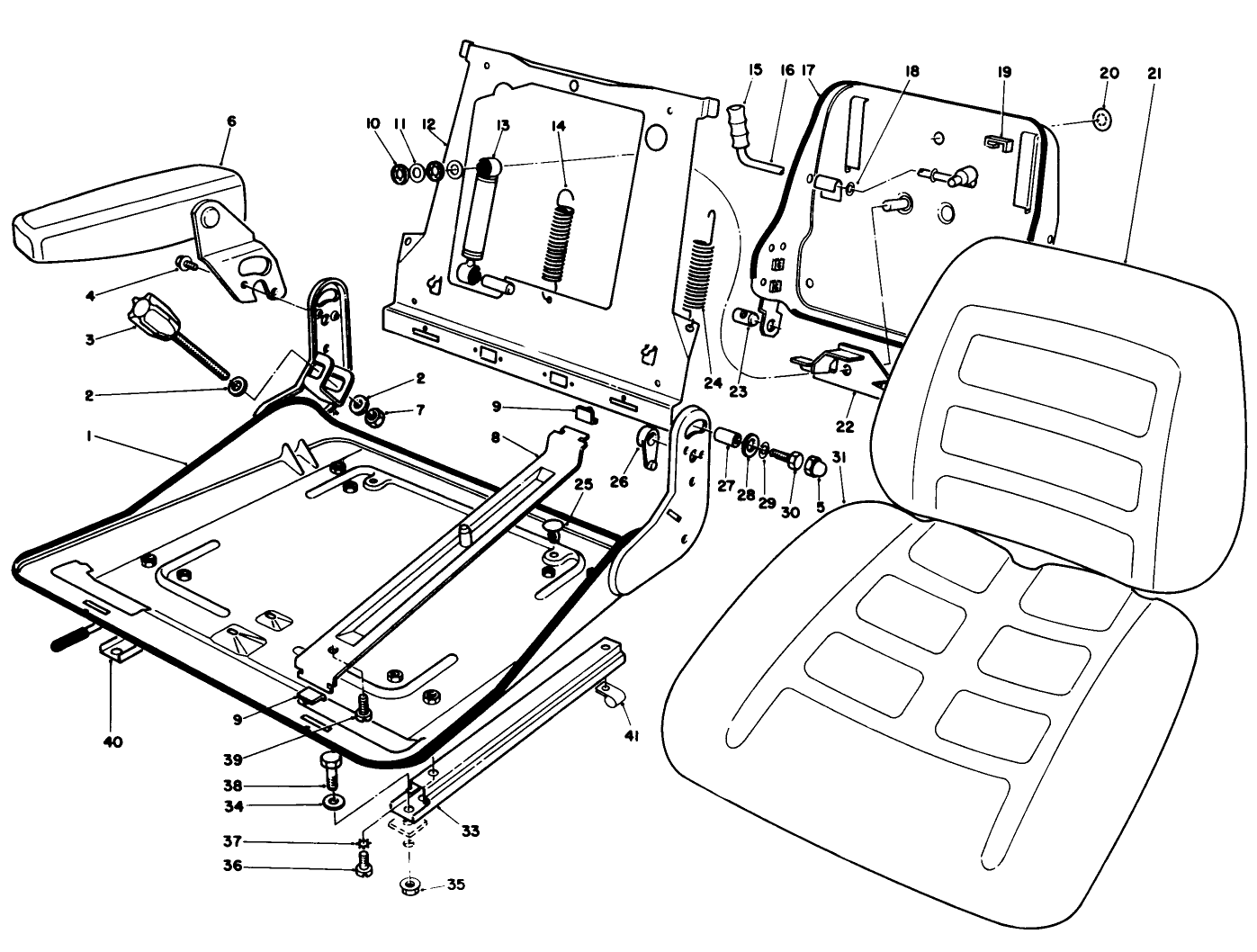 Seat Assembly Model No. 30797 (optional)